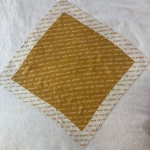 Marigold-and-white silk kerchief